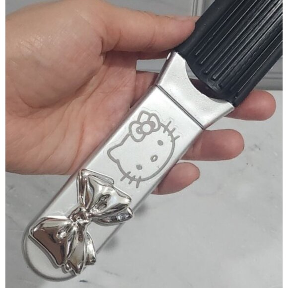 Hello Kitty Folding Metal Handle Silver Brush Mirror Decals - Picture 5 of 5